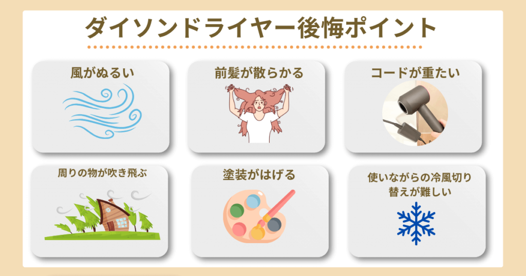 ダイソンドライヤー 後悔